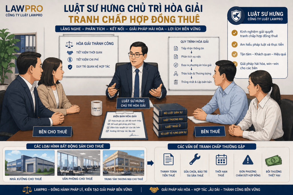 tư vấn giải quyết tranh chấp hợp đồng cho thuê, hợp đồng thuê nhà máy, văn phòng